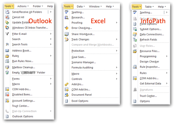 Where Is The Tools Tab In Outlook 365 2016 For Mac